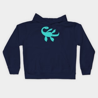 Dino Nessie - Turquoise Kids Hoodie